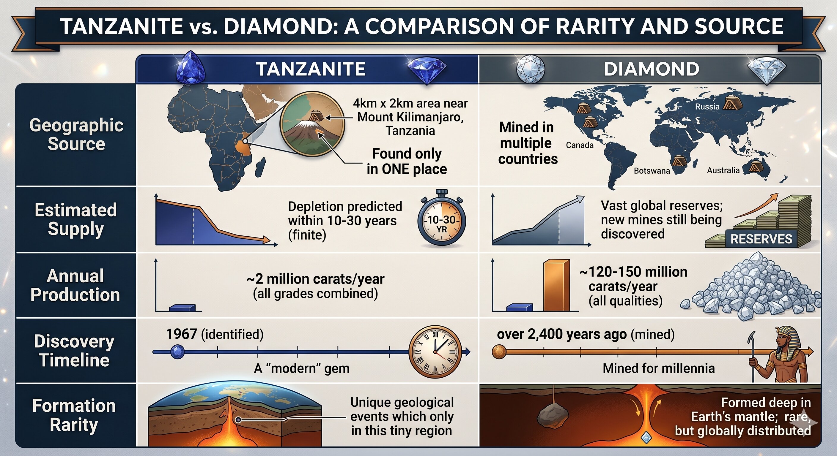 Tanzanite v diamond source